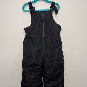 Kids 2T London Fog Snowsuit Overalls Zip Closure Black